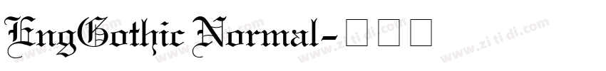 EngGothic Normal字体转换